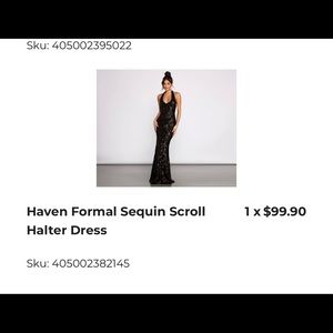 Windsor long sequin halter dress